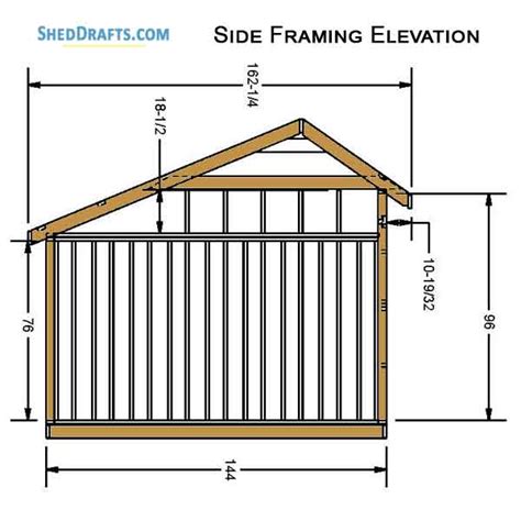 saltbox shed plans 12x20